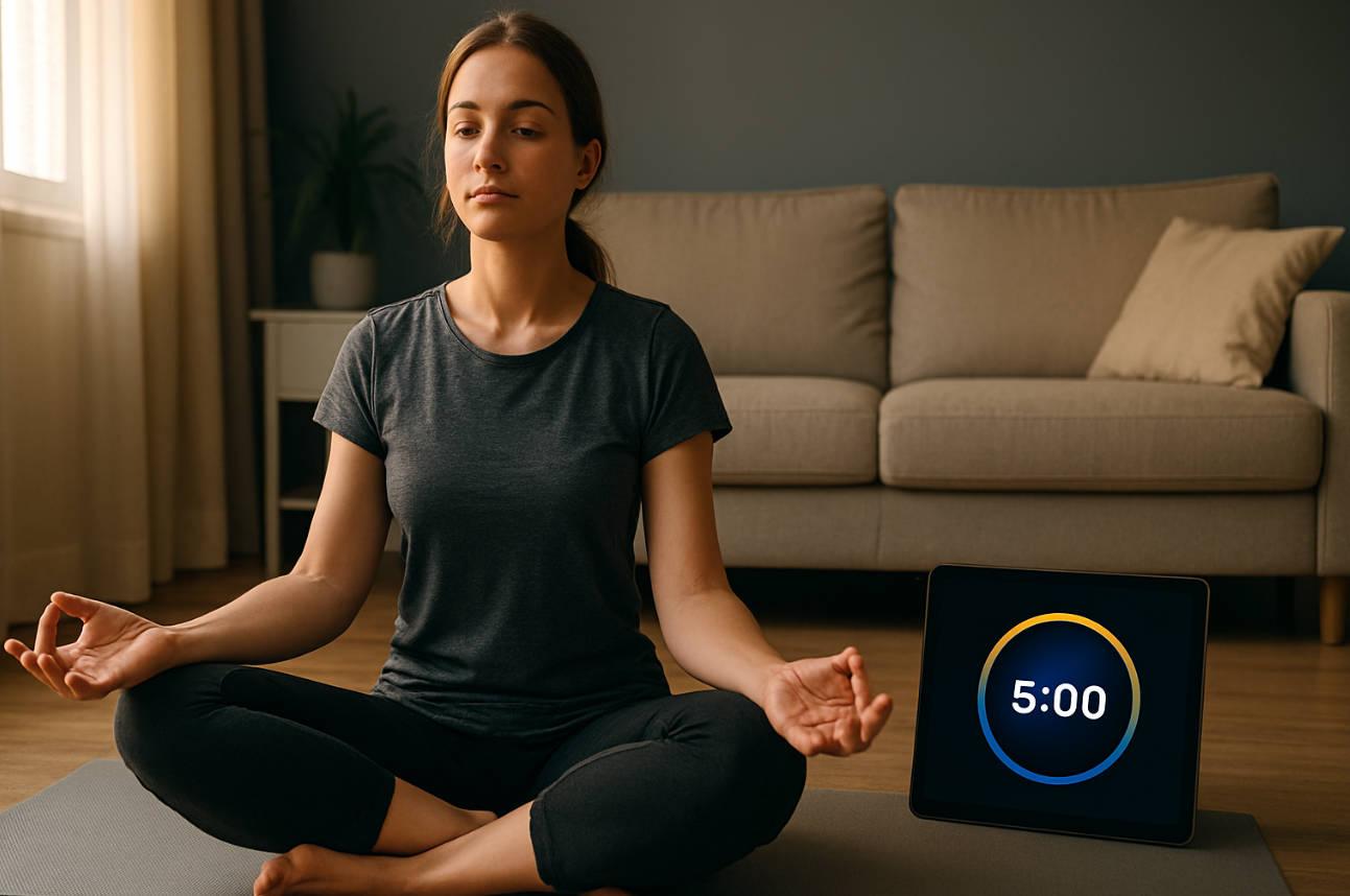 Beginner meditation with gentle breath focus