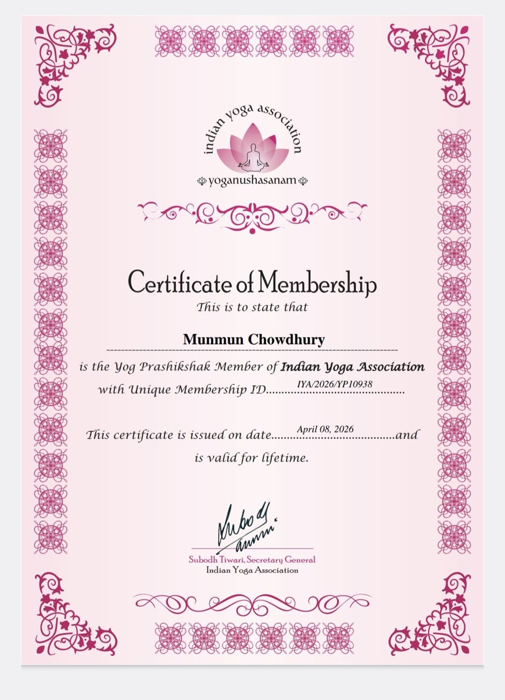Certificate highlight