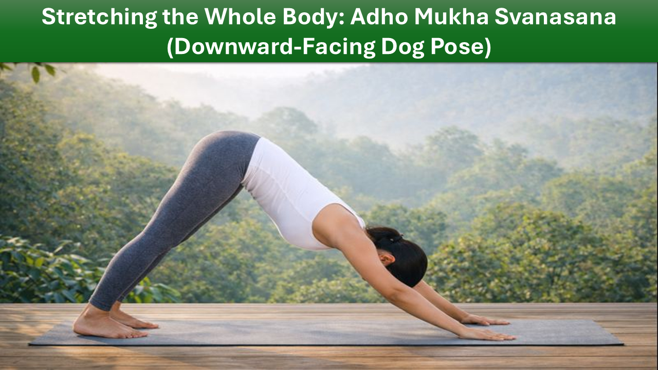 Stretching the Whole Body Adho Mukha Svanasana Downward Facing Dog Pose